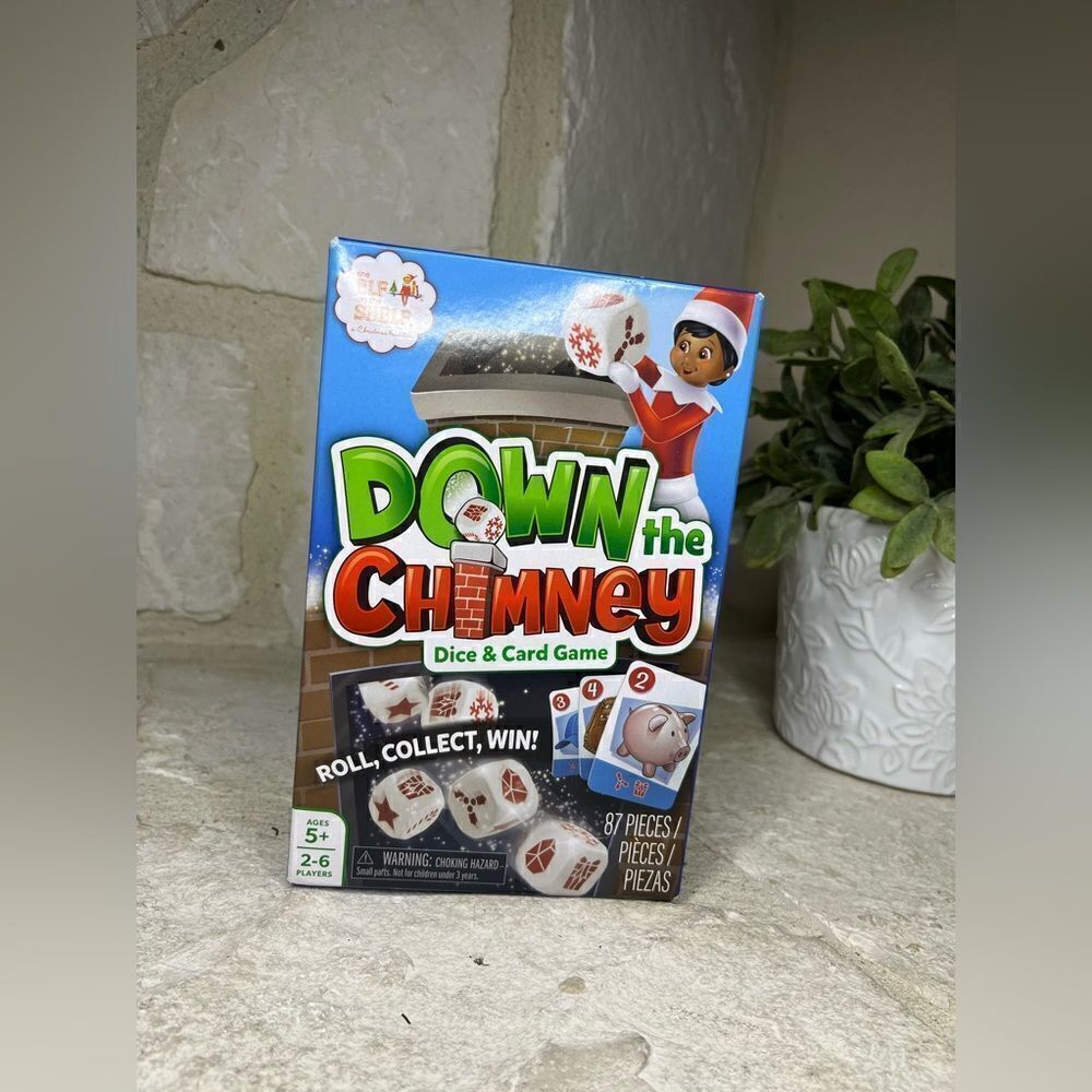 The Elf on the shelf Down the Chimney dice and card game family game holiday NEW